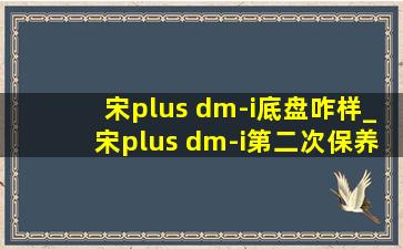 宋plus dm-i底盘咋样_宋plus dm-i第二次保养